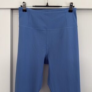 Girlfriend Collective Blue High Rise Rib Leggings - Daydream (Size M)